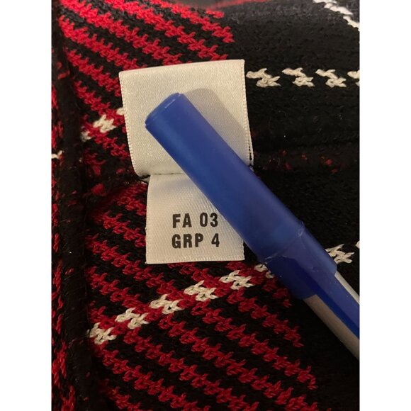 Vintage St John Marie Gray Tweed Plaid Jacket 12 Gold Buttons Money Luxury Cabin - Picture 9 of 9